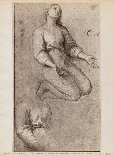 Kneeling Woman by Charles Le Brun